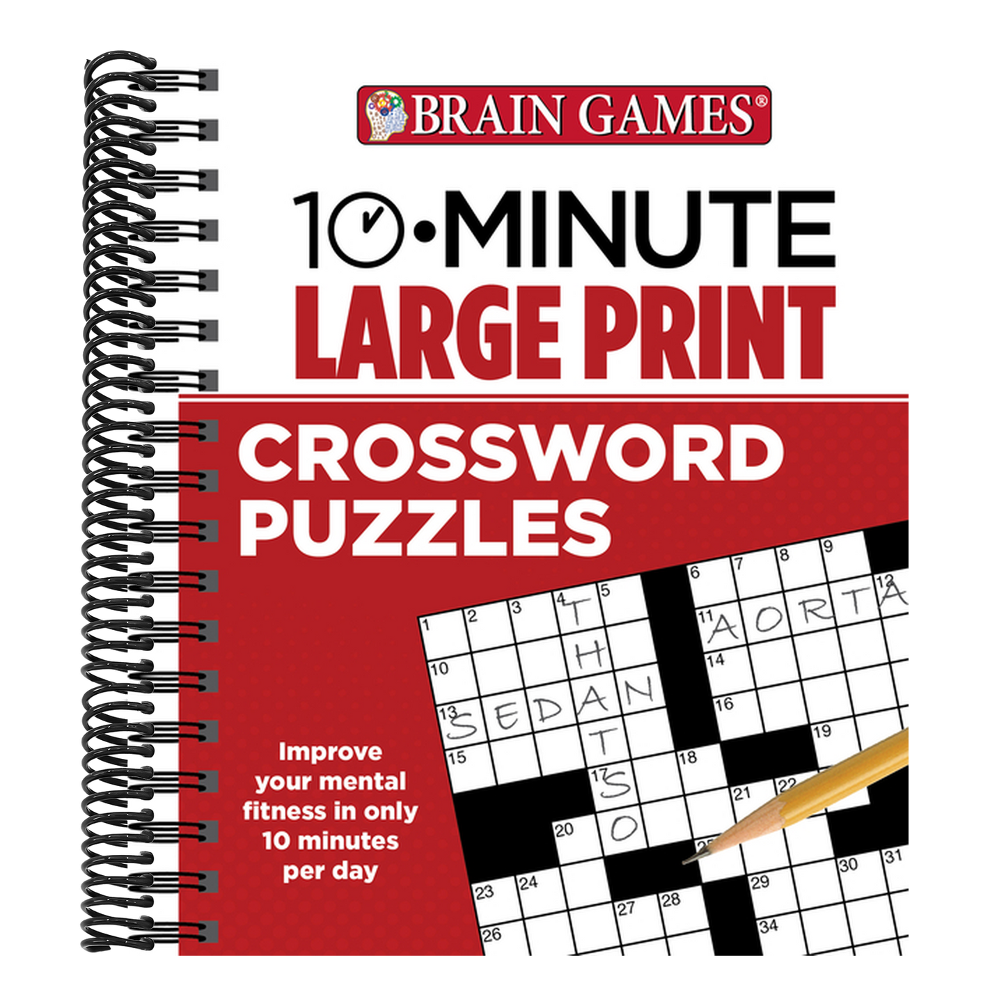 Brain Games - 10 Minute: Large Print Crossword Puzzles: Volume 1