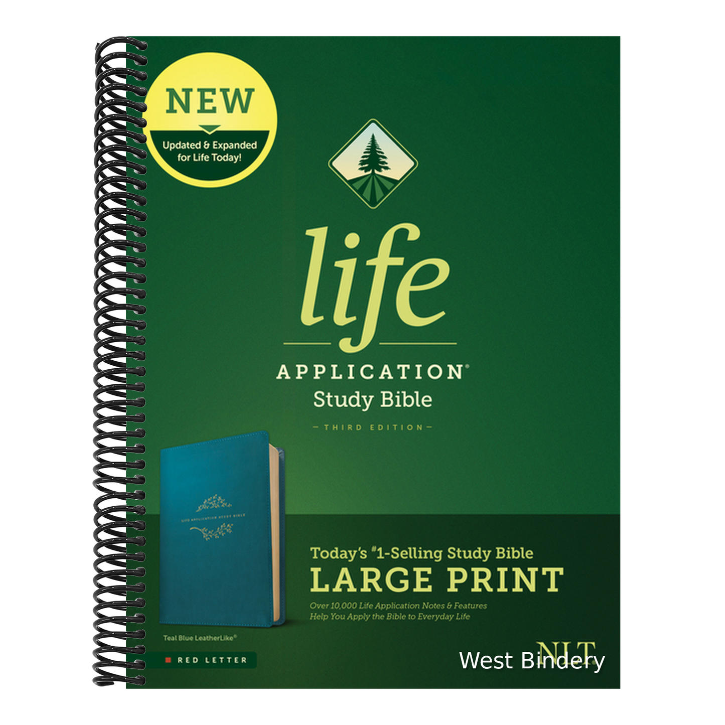 NLT Life Application Study Bible, Third Edition, Large Print (Leatherlike, Teal Blue)