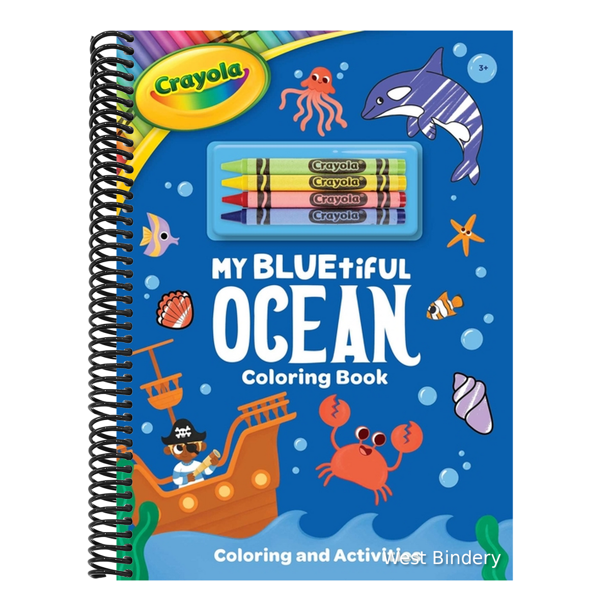 Crayola: My Bluetiful Ocean Coloring Book: Includes 4 Crayola Crayons (a Crayola Ocean Coloring Activity Book with Crayons for Kids)