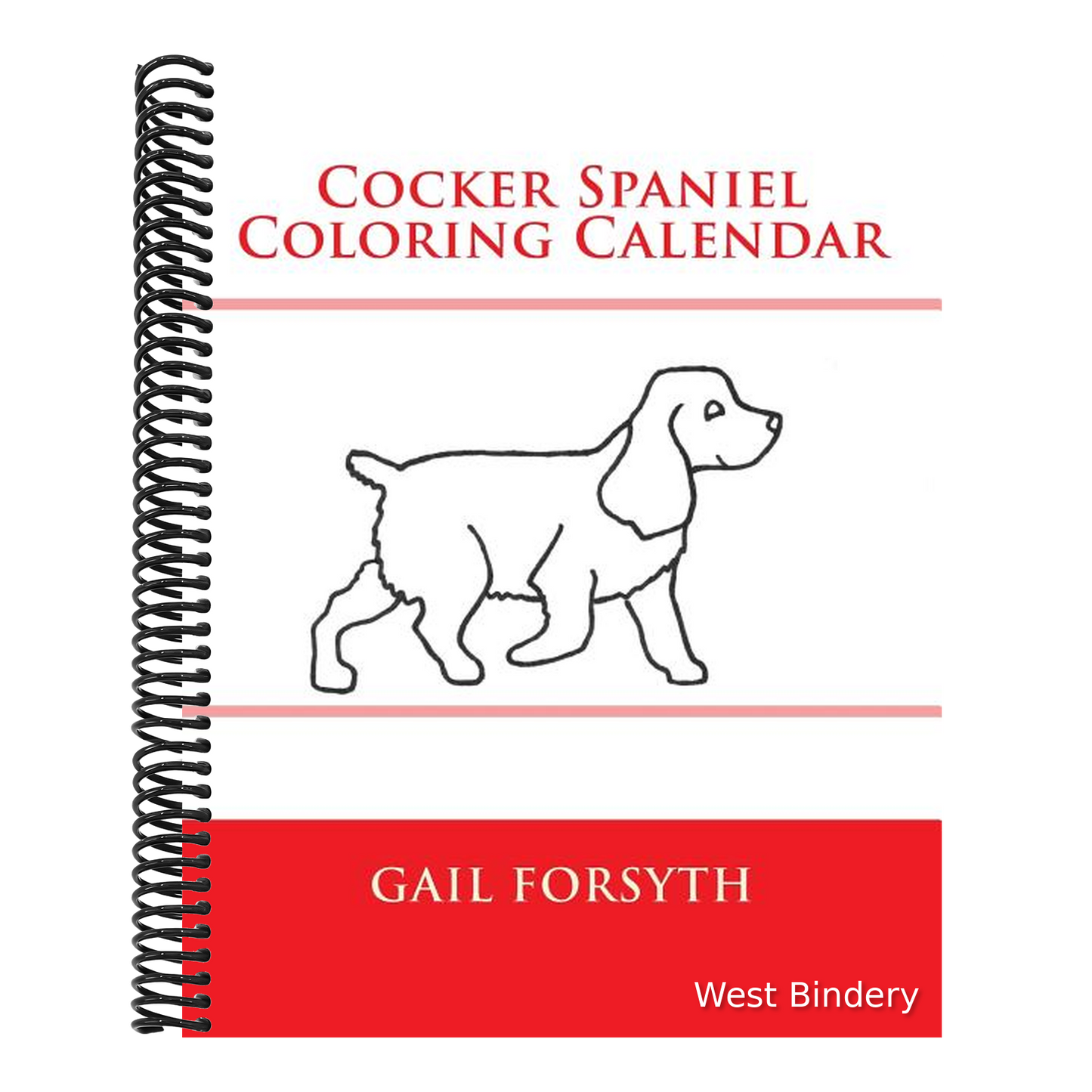 Cocker Spaniel Coloring Calendar