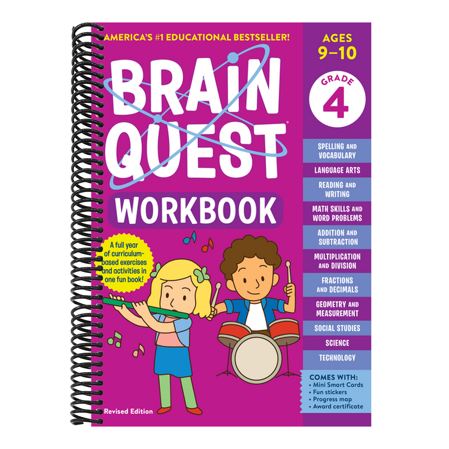 Brain Quest Workbook: 4th Grade Revised Edition (Revised) (Brain Quest Workbooks) (Spiral Bound)