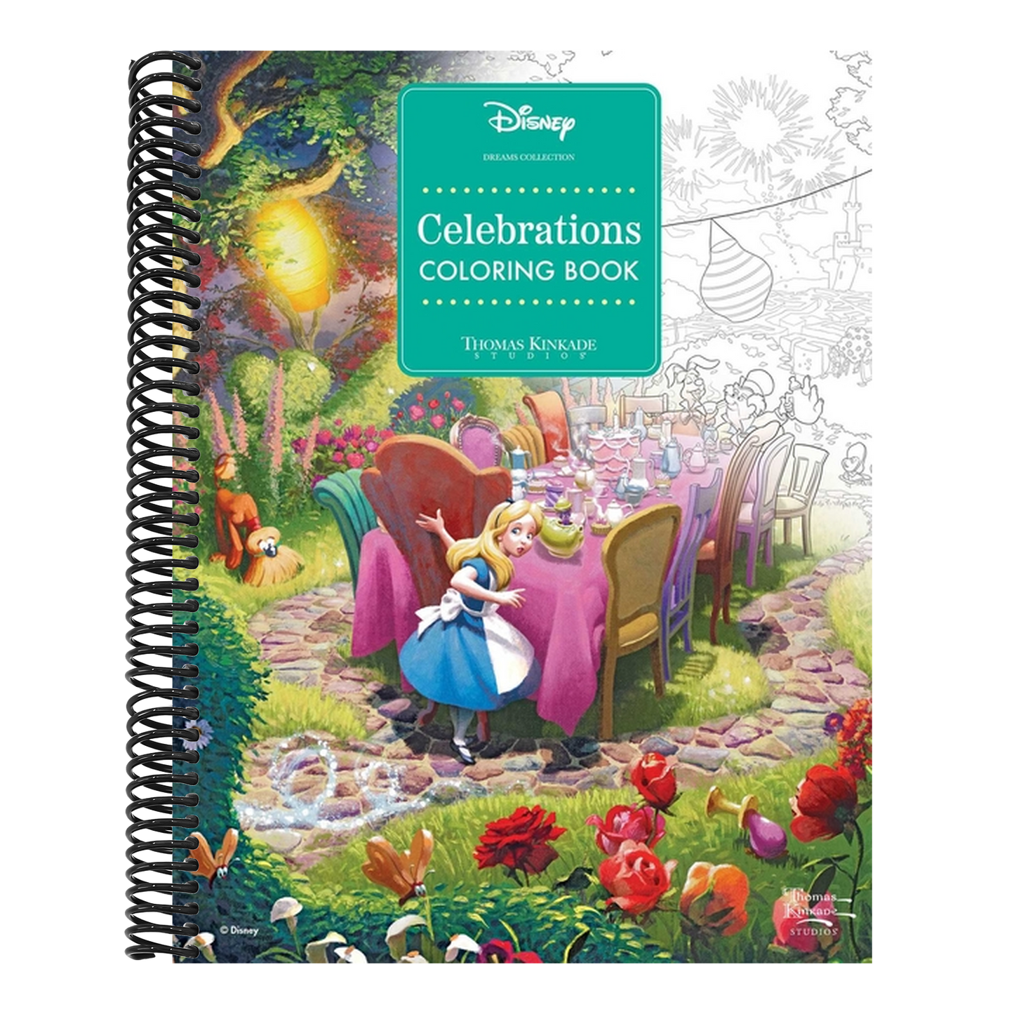 Disney Dreams Collection Thomas Kinkade Studios Celebrations Coloring Book (Spiral Bound)