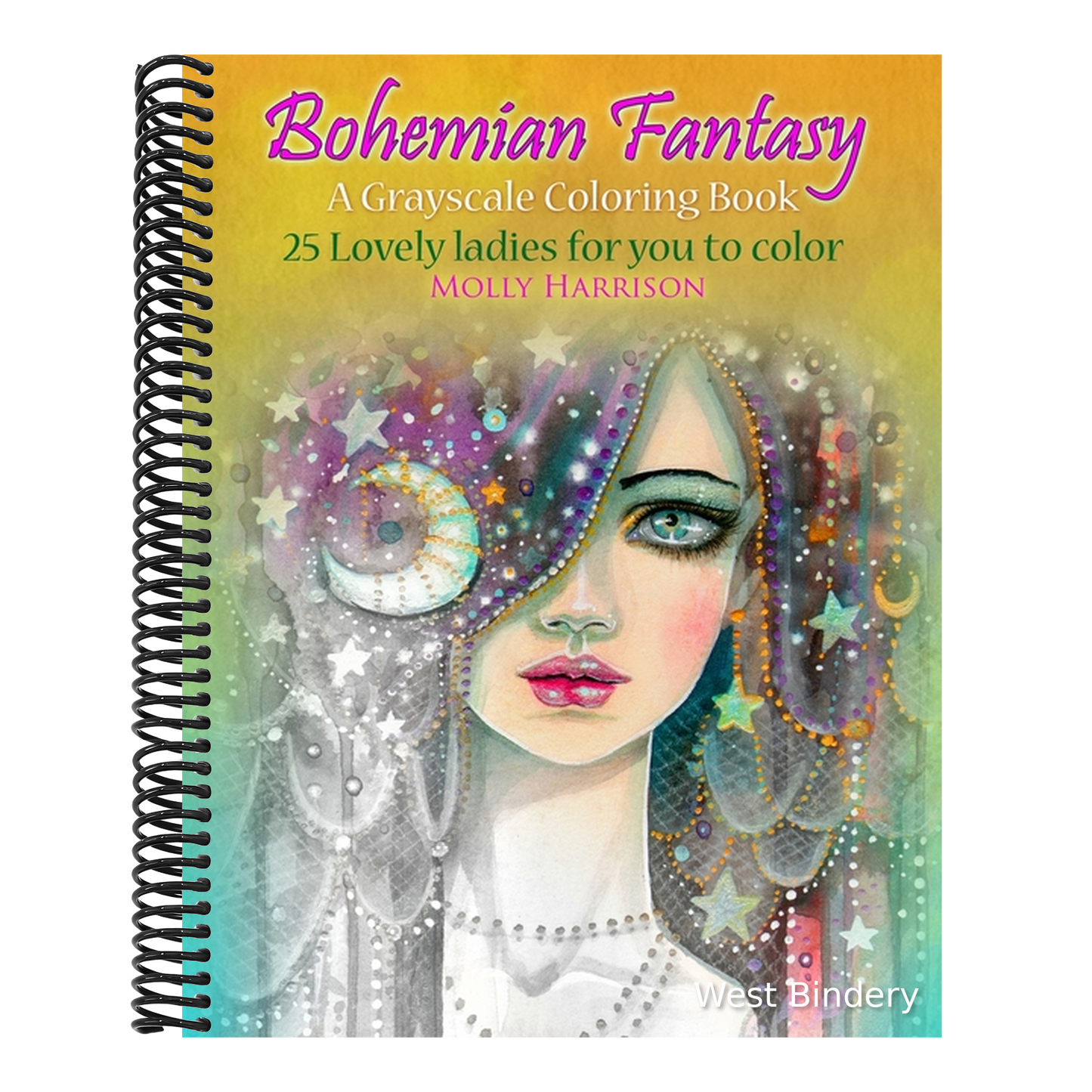 Bohemian Fantasy: A Grayscale Coloring Book