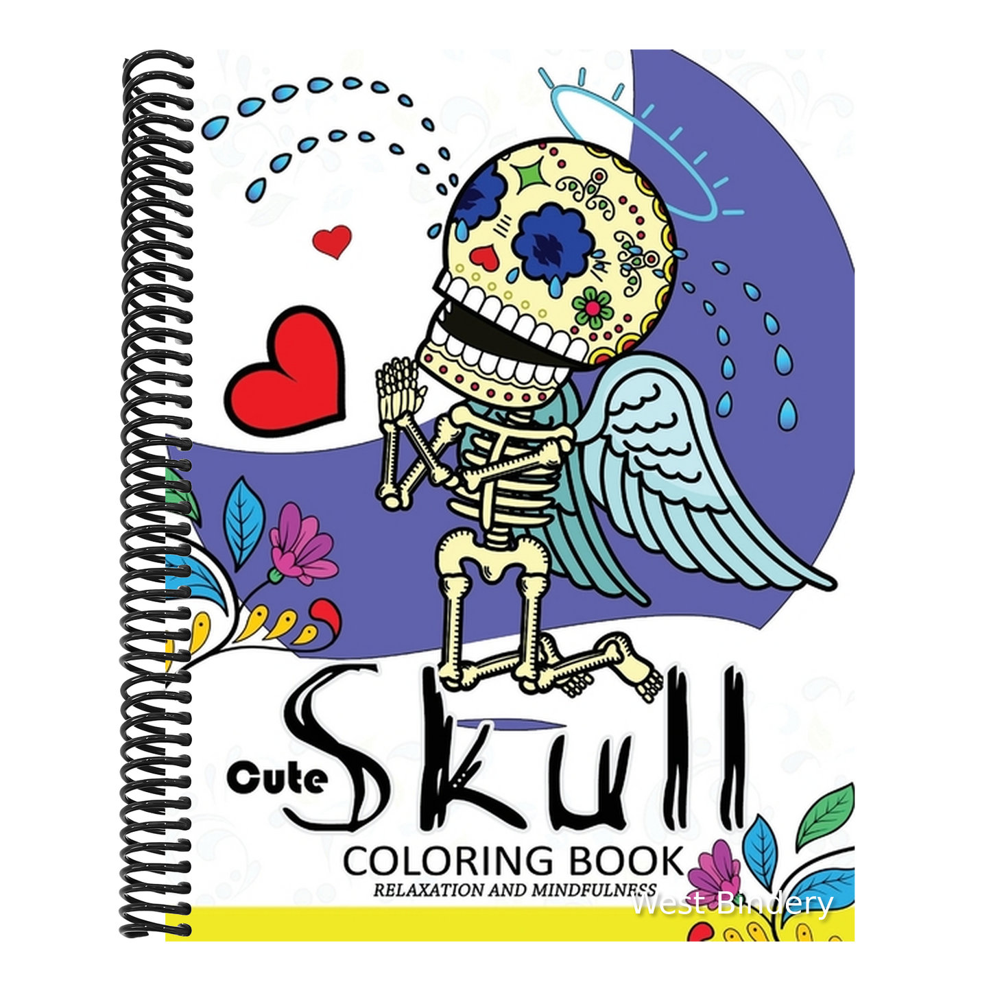 Cute Skull Coloring Book Relaxation and Mindfulness: skull patterns for both adults and children
