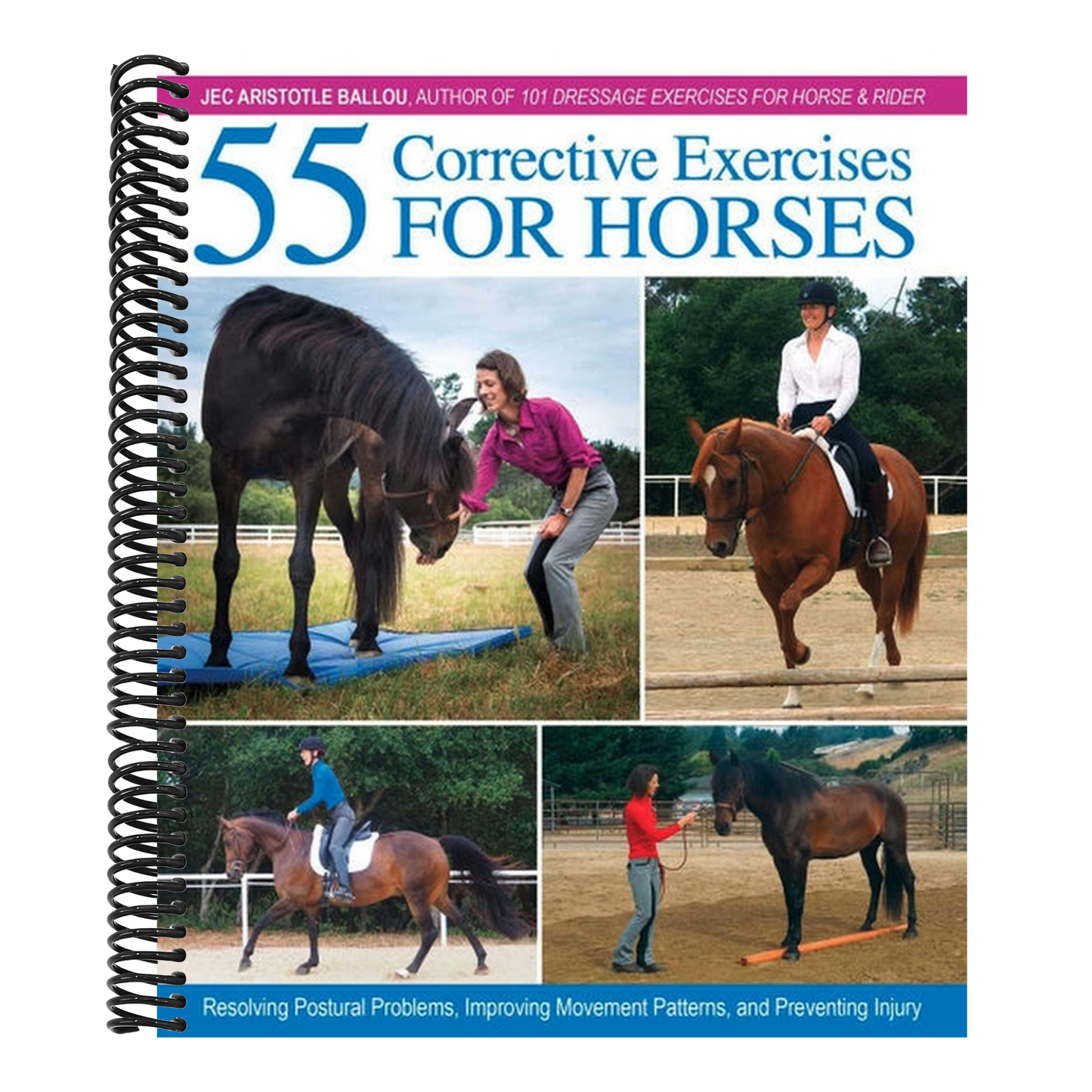 55 Corrective Exercises for Horses: Resolving Postural Problems, Improving Movement Patterns, and Preventing Injury (Spiral Bound)