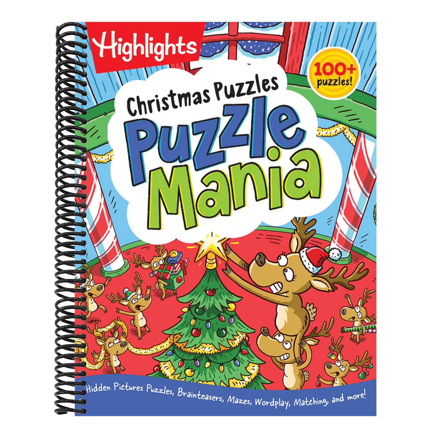 Christmas Puzzles: Kids Christmas Puzzle Book with Mazes, Hidden Pictures, Matching Games and More Than 100 Holiday Activities for Kids 6 and Up