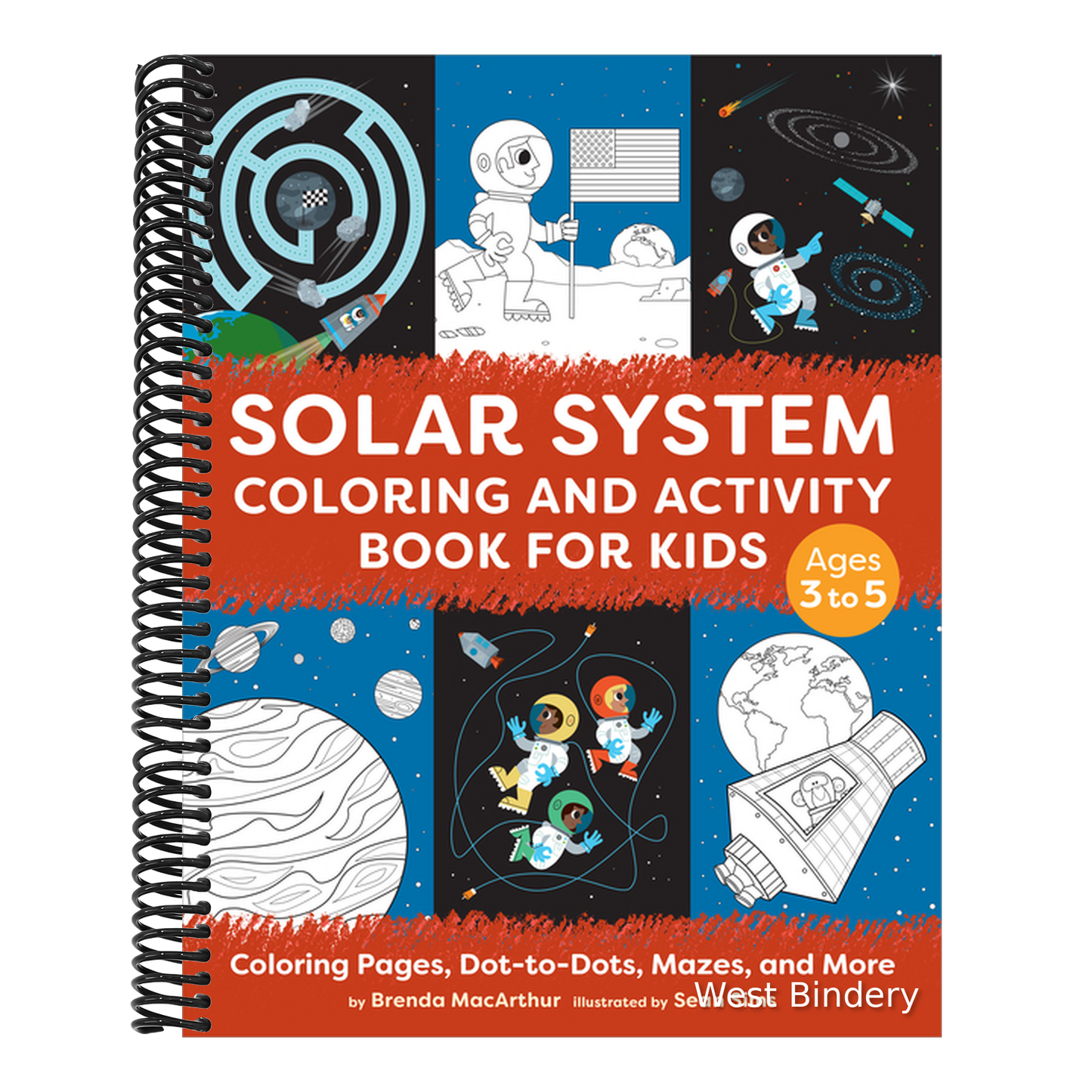 Solar System Coloring and Activity Book for Kids: Coloring Pages, Dot-To-Dots, Mazes, and More
