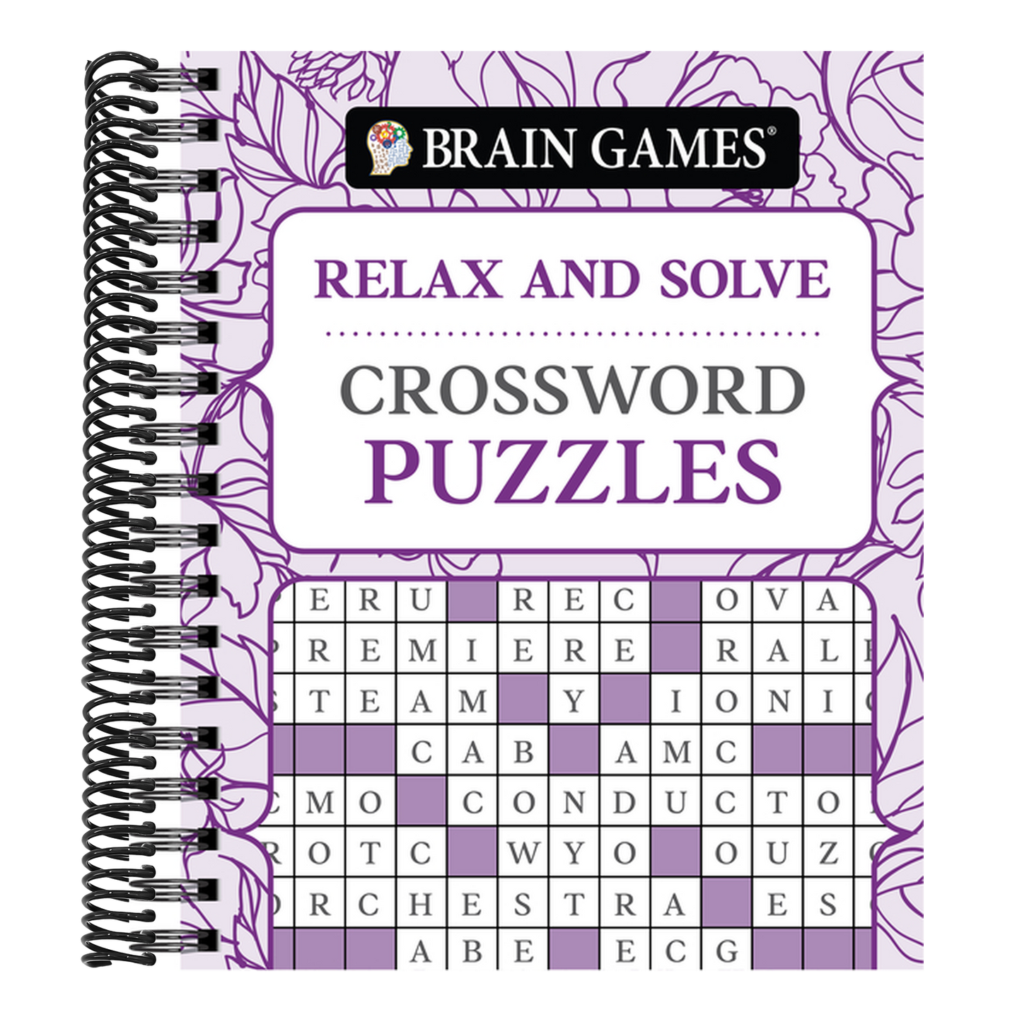 Brain Games - Relax and Solve: Crossword Puzzles (Pattern Cover)