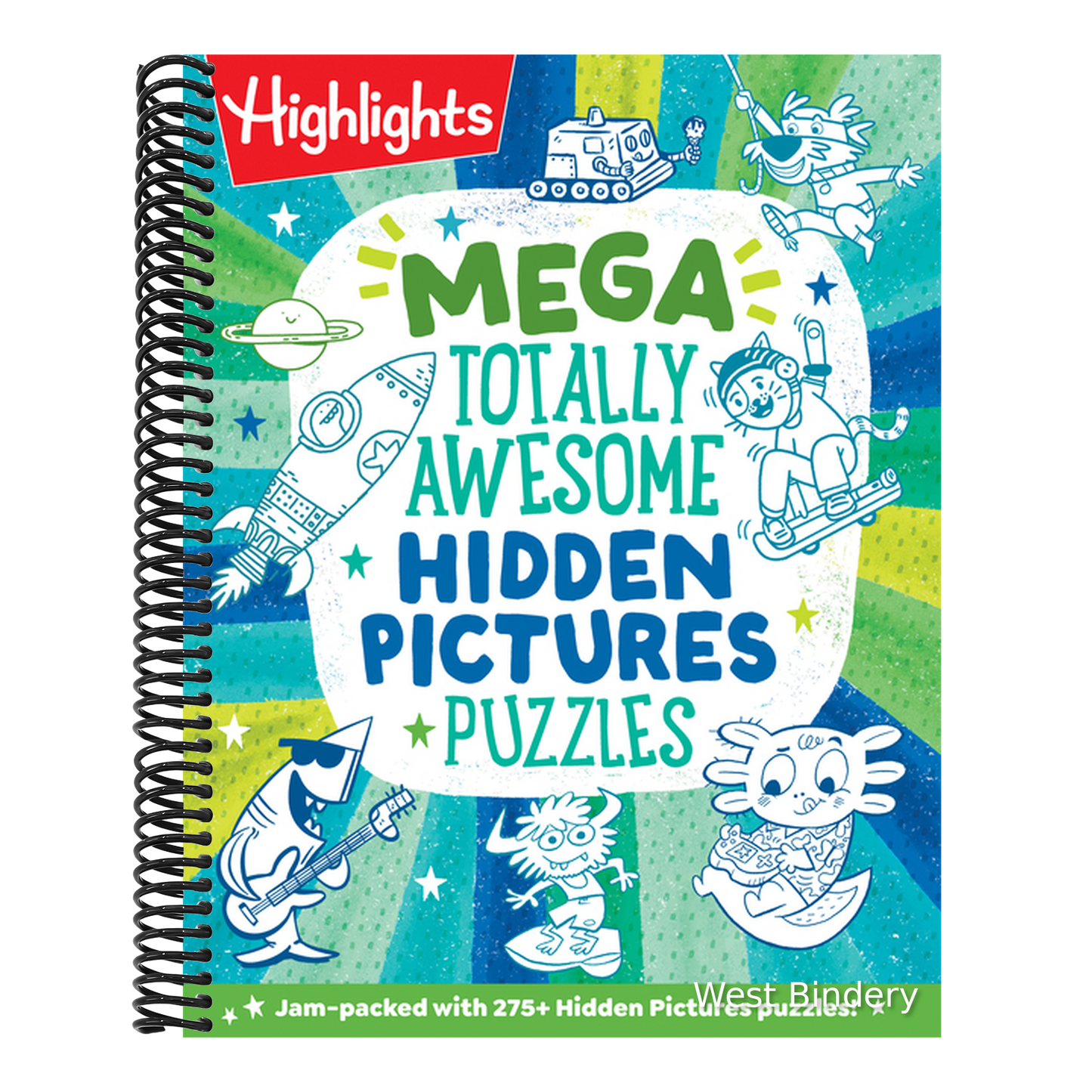 Mega Totally Awesome Hidden Pictures Puzzles: Big Puzzle Book with Over 300 Hidden Objects Scenes and Puzzle Games for Kids Ages 6-12