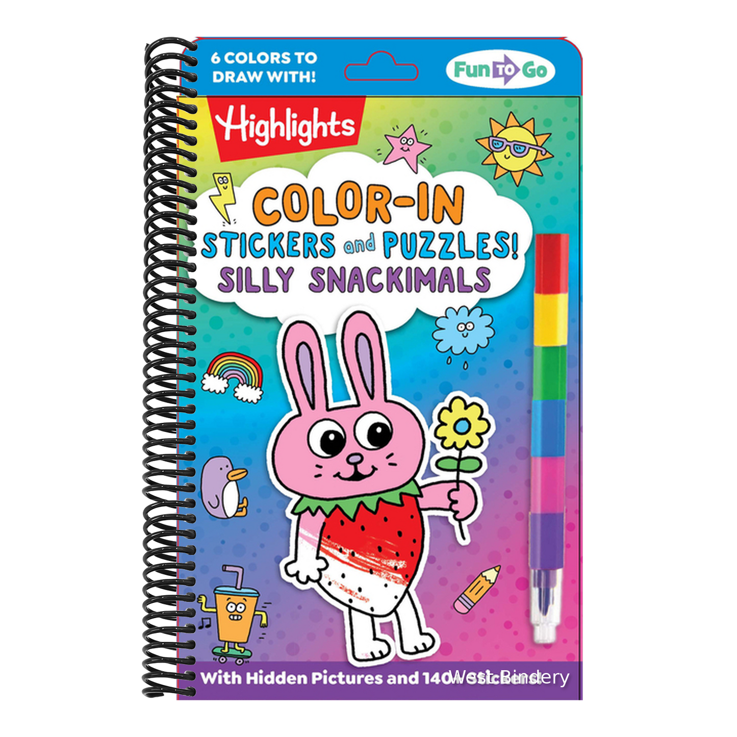 Color-In Stickers and Puzzles! Silly Snackimals: Deliciously Cute Hidden Pictures Puzzles and Sticker Activity Book with Color-In Animal and Snack Sti