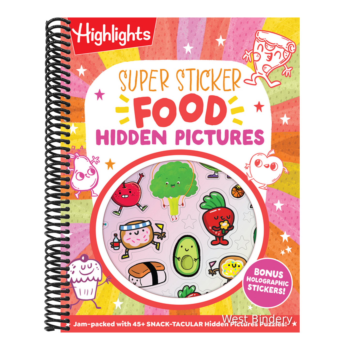 Super Sticker Food Hidden Pictures: Sticker Activity Book with Dozens of Hidden Pictures Puzzles, Silly and Scrumptious Food Scenes and Dazzling Holog