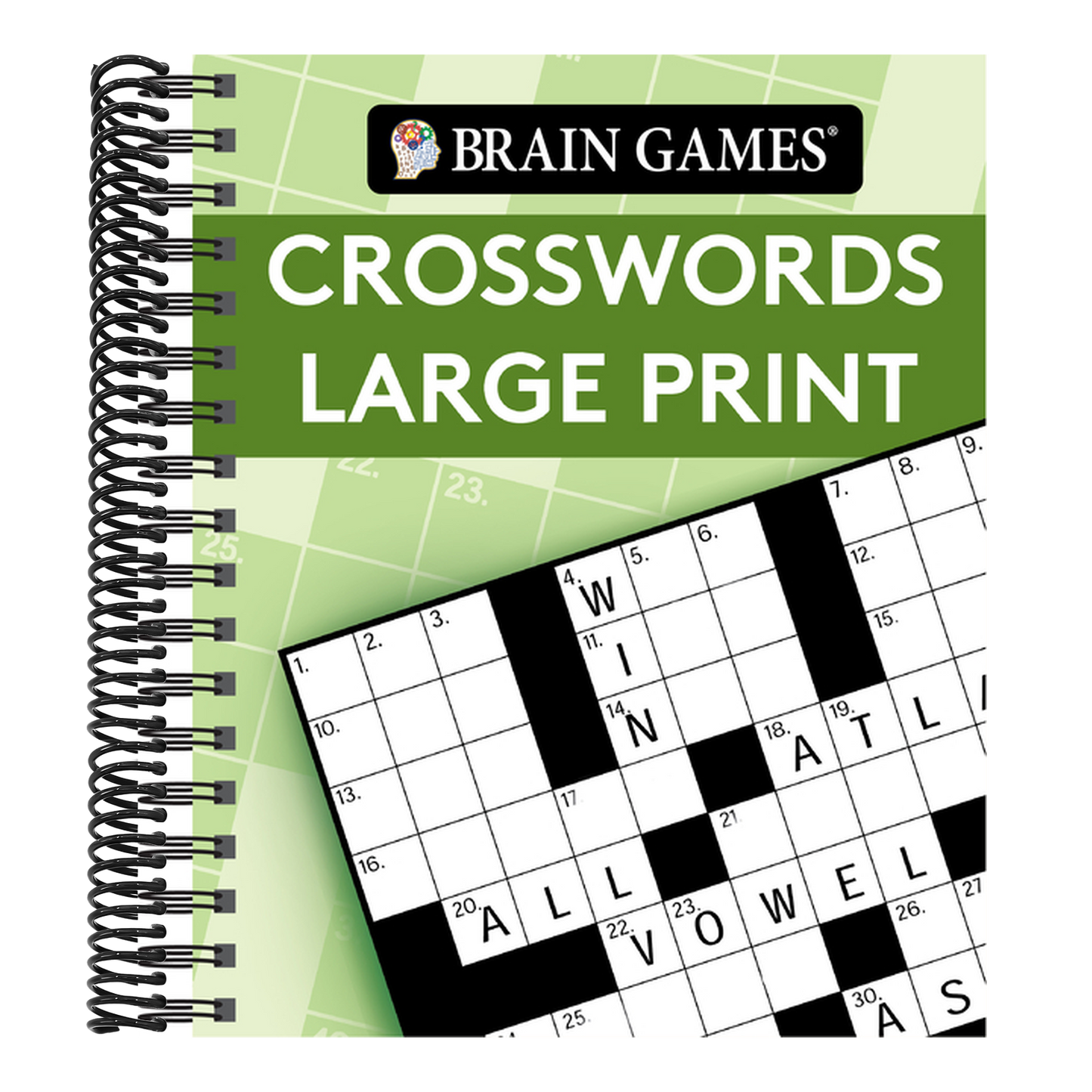 Brain Games - Crosswords Large Print (Green)