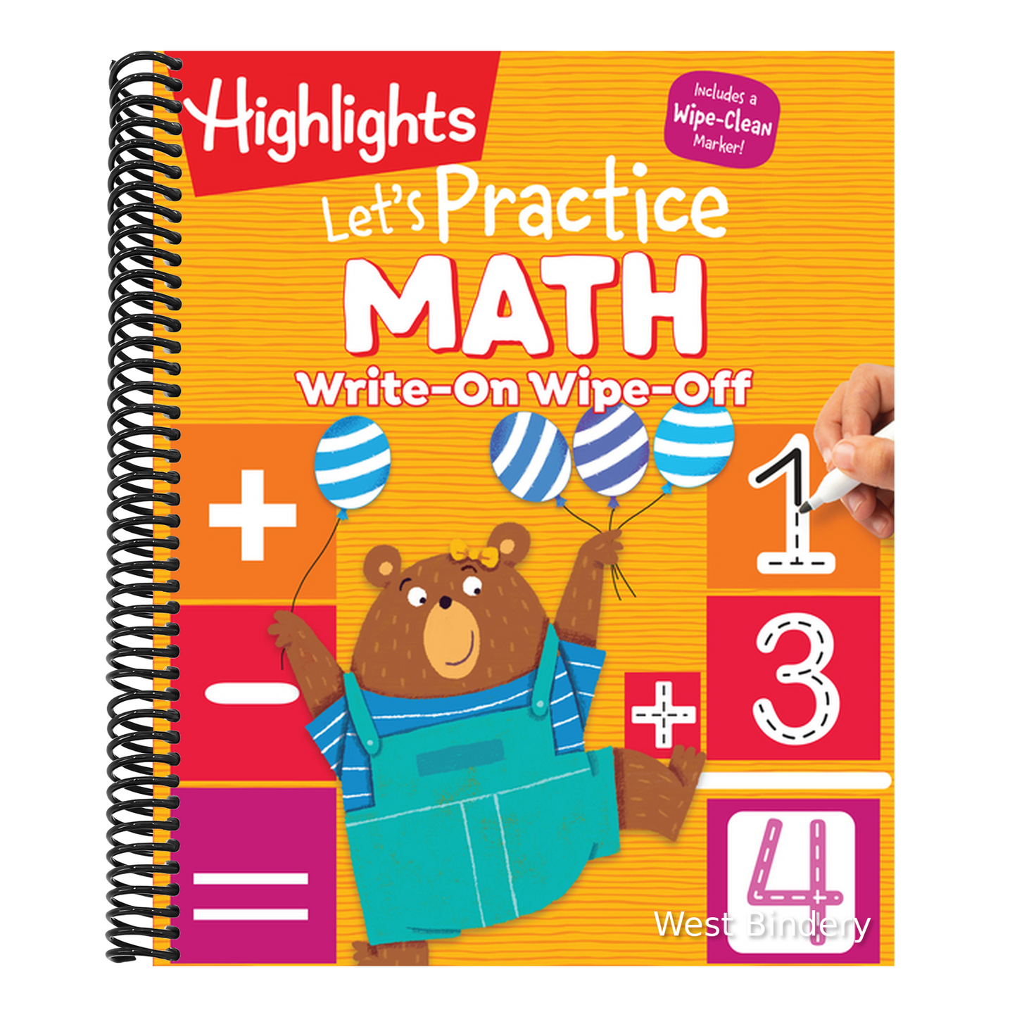 Write-On Wipe-Off Let's Practice Math: Dry Erase Kids Math Workbook Ages 5-7, Write and Wipe Clean Math Practice with Hidden Pictures Puzzles, Countin