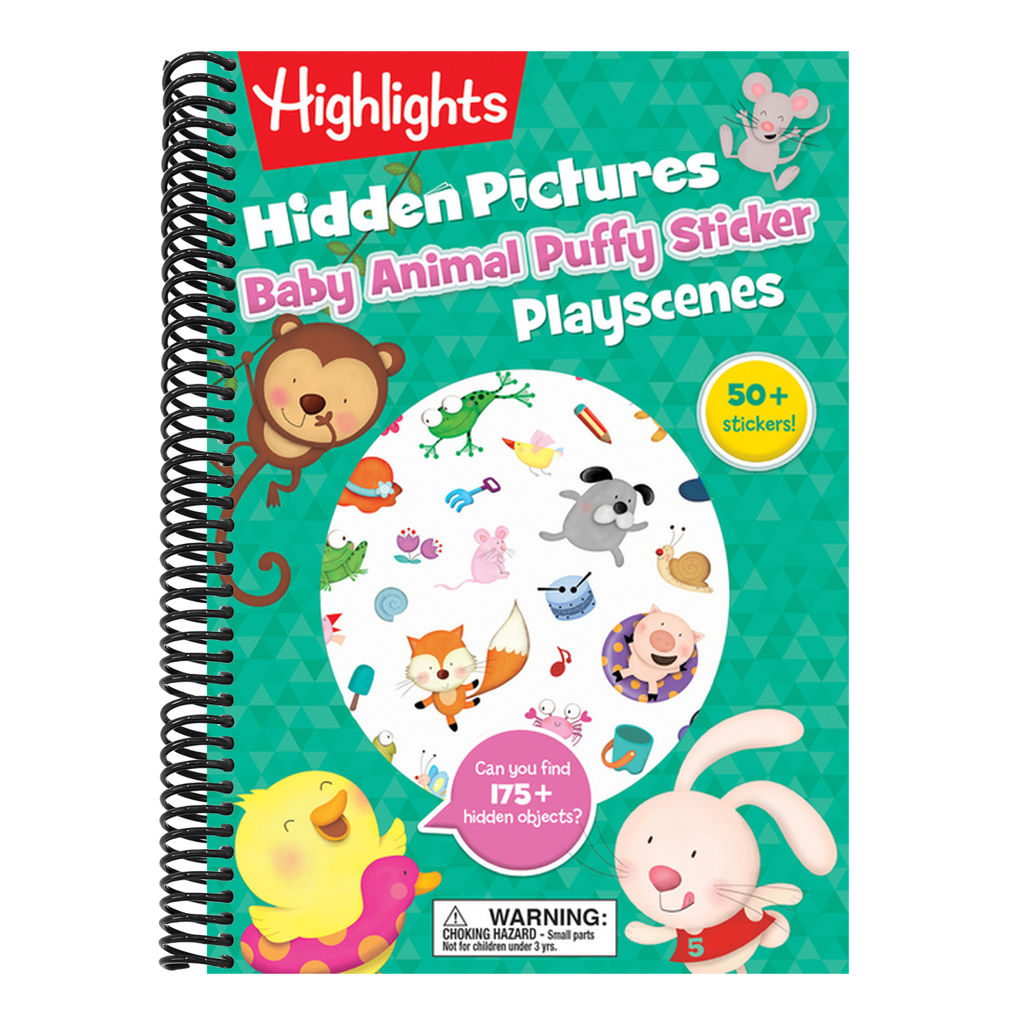 Baby Animal Hidden Pictures Puffy Sticker Playscenes: Baby Animal Hidden Pictures Puffy Sticker Playscenes (Highlights Puffy Sticker Playscenes) Hidde (Highlights Puffy Sticker Playscenes) (Spiral Bound)