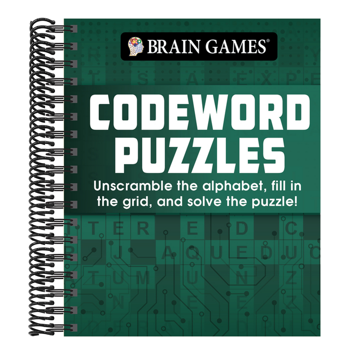 Brain Games - Codeword Puzzle: Unscramble the Alphabet, Fill in the Grid, and Solve the Puzzle!