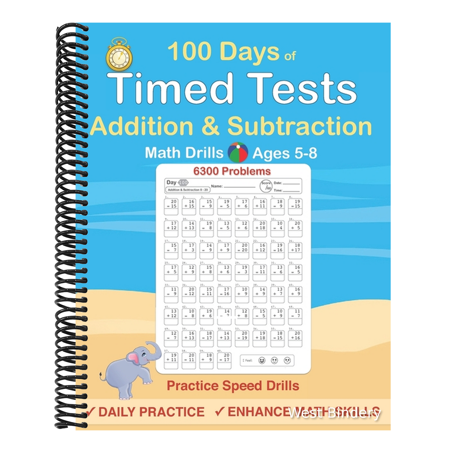 Timed Tests: Addition and Subtraction Math Drills, Practice 100 days of speed drills