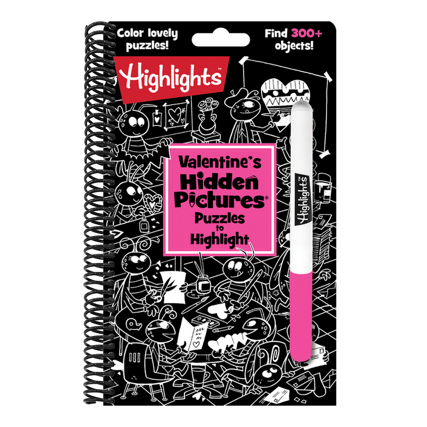 Valentine's Hidden Pictures Puzzles to Highlight: Valentines Book for Kids 6 and Up (Highlights Hidden Pictures Puzzles to Highlight Activity Books) (Spiral Bound)