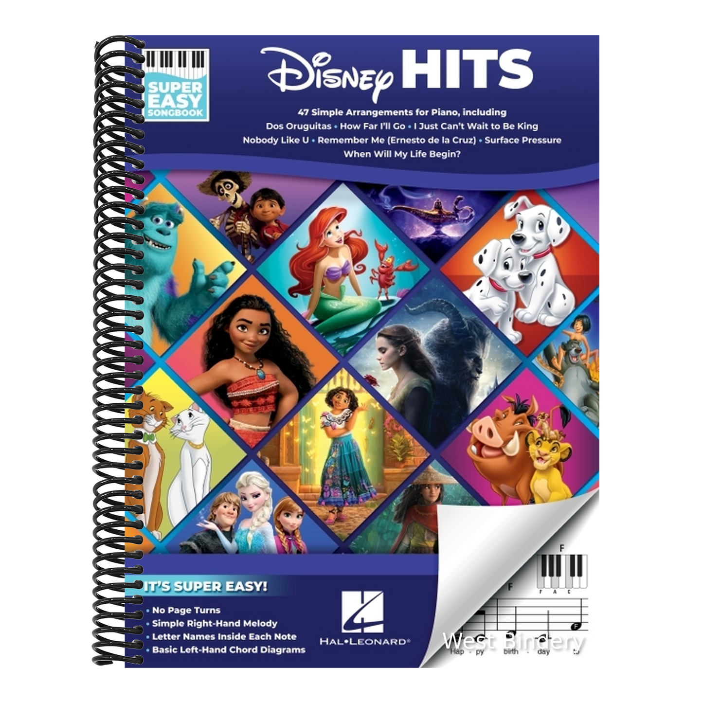 Disney Hits - Super Easy Songbook: 47 Simple Arrangements for Piano with Lyrics
