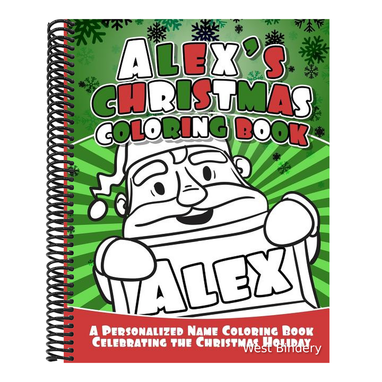 Alex's Christmas Coloring Book: A Personalized Name Coloring Book Celebrating the Christmas Holiday