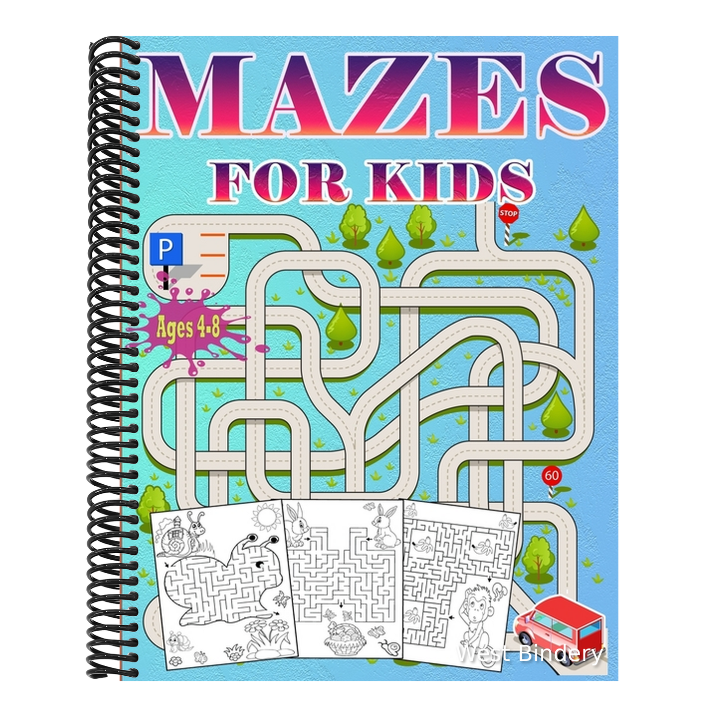 Mazes For Kids Ages 4-8: Puzzle book for Kids ages 3-5,6-8 Fun and Challenging Mazes for Boys and Girls Workbook for Children: Games and Problem-Solvi