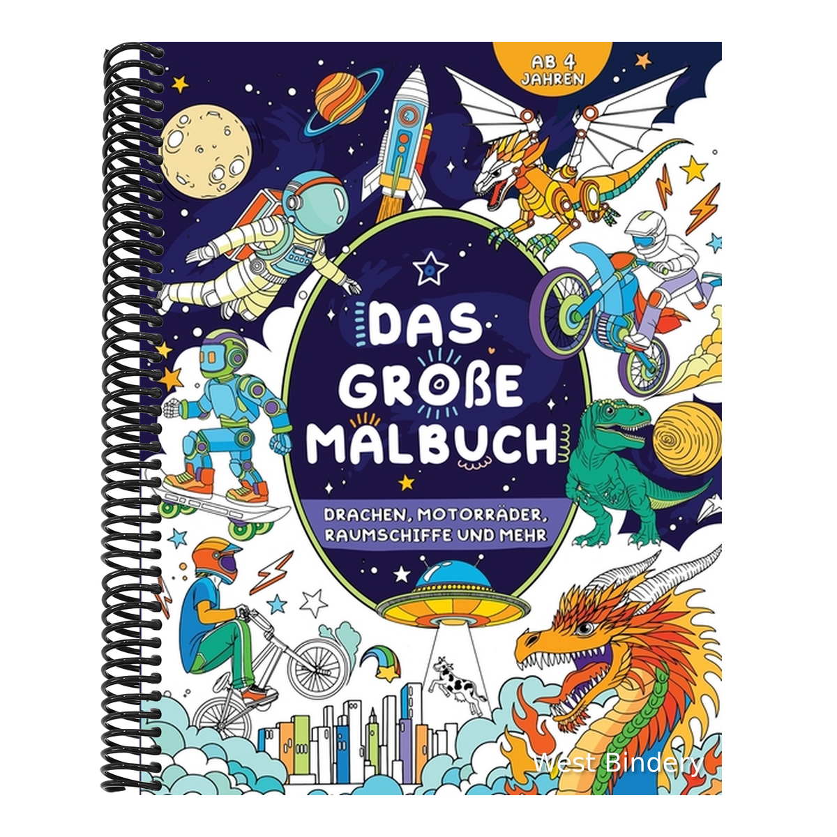 Das große Malbuch für Jungen: Kinder 4+