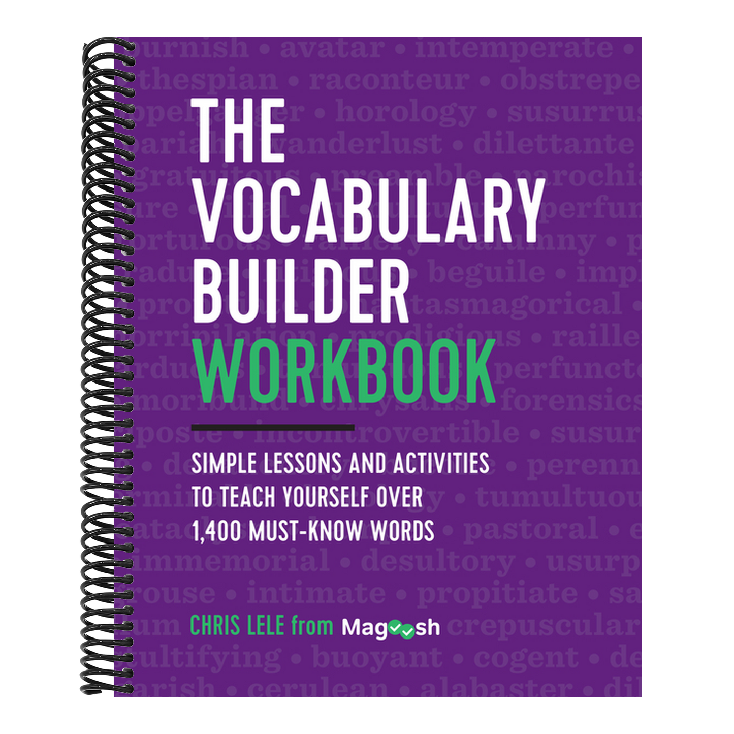 The Vocabulary Builder Workbook: Simple Lessons and Activities to Teach Yourself Over 1,400 Must-Know Words (Spiral Bound)