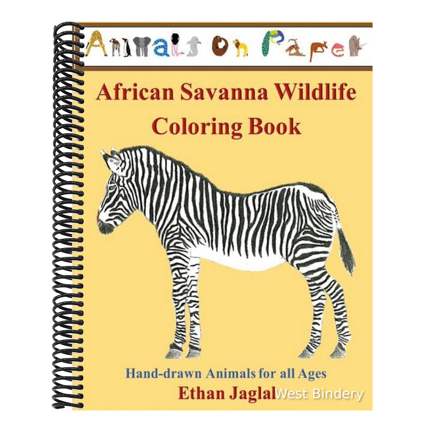 African Savanna Wildlife Coloring Book: Hand-drawn Animals for all Ages