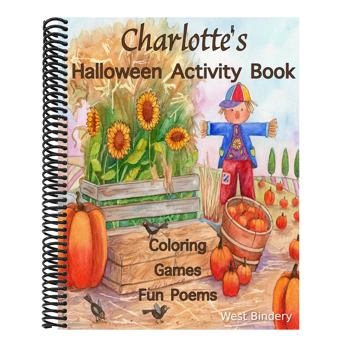 Charlotte's Halloween Activity Book: (Personalized Books for Children), Halloween Coloring Books for Children, Games: Mazes, Crossword Puzzle, Connect