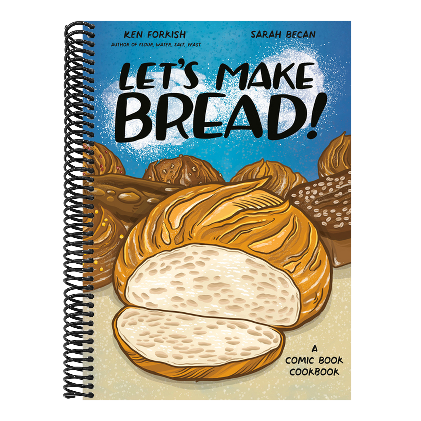 Let's Make Bread!: A Comic Book Cookbook (Let's Make) (Spiral Bound)