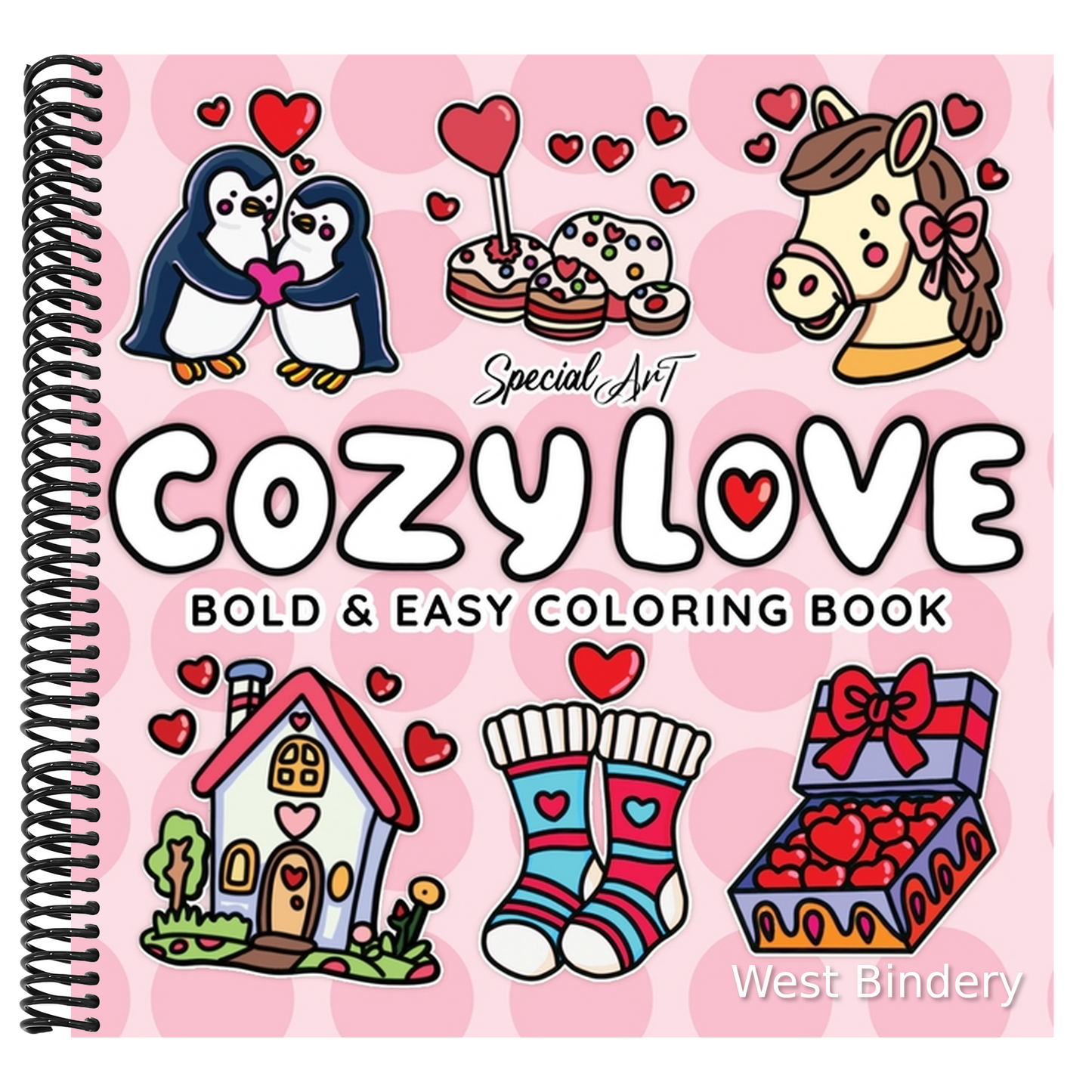 Cozy Love: A Cute and Relaxing Coloring Book of Love-Themed Scenes and Heartfelt Treasures