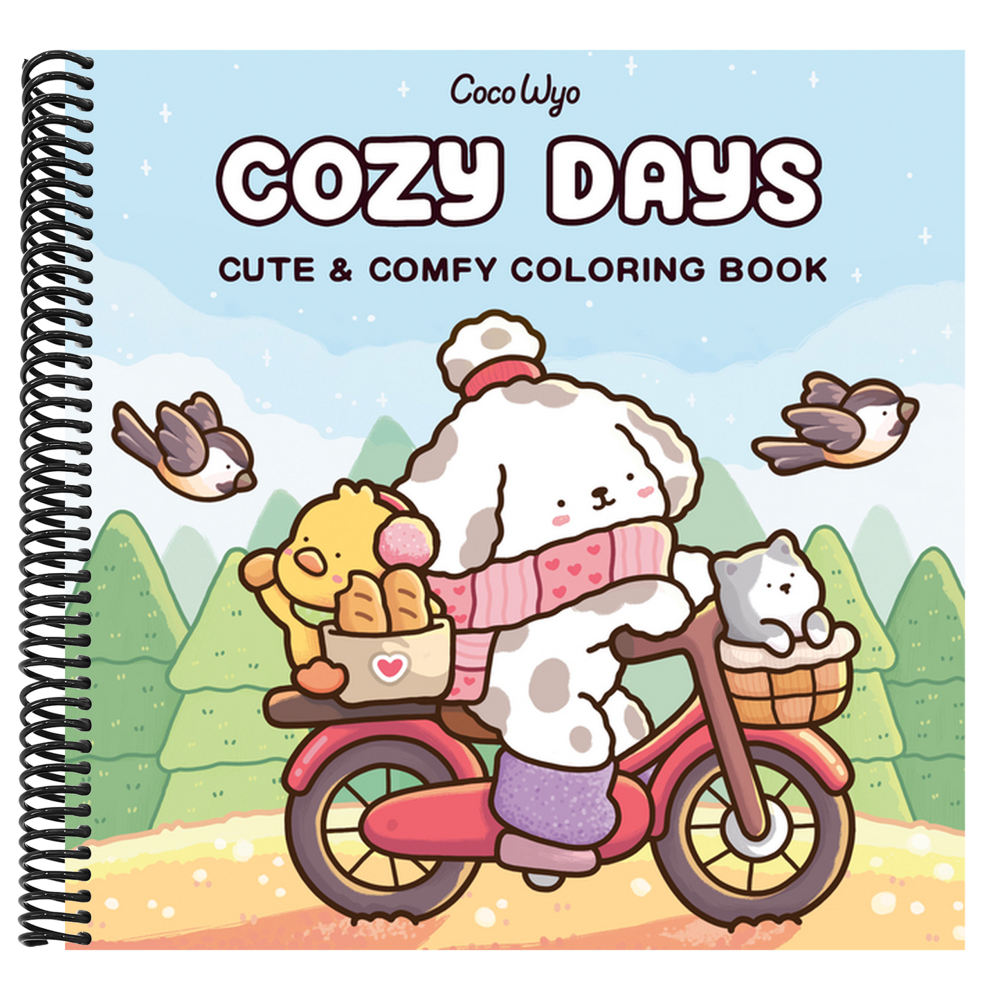 Cozy Days: Coloring Book for Adults and Kids (Cozy Spaces Coloring) (Spiral Bound)