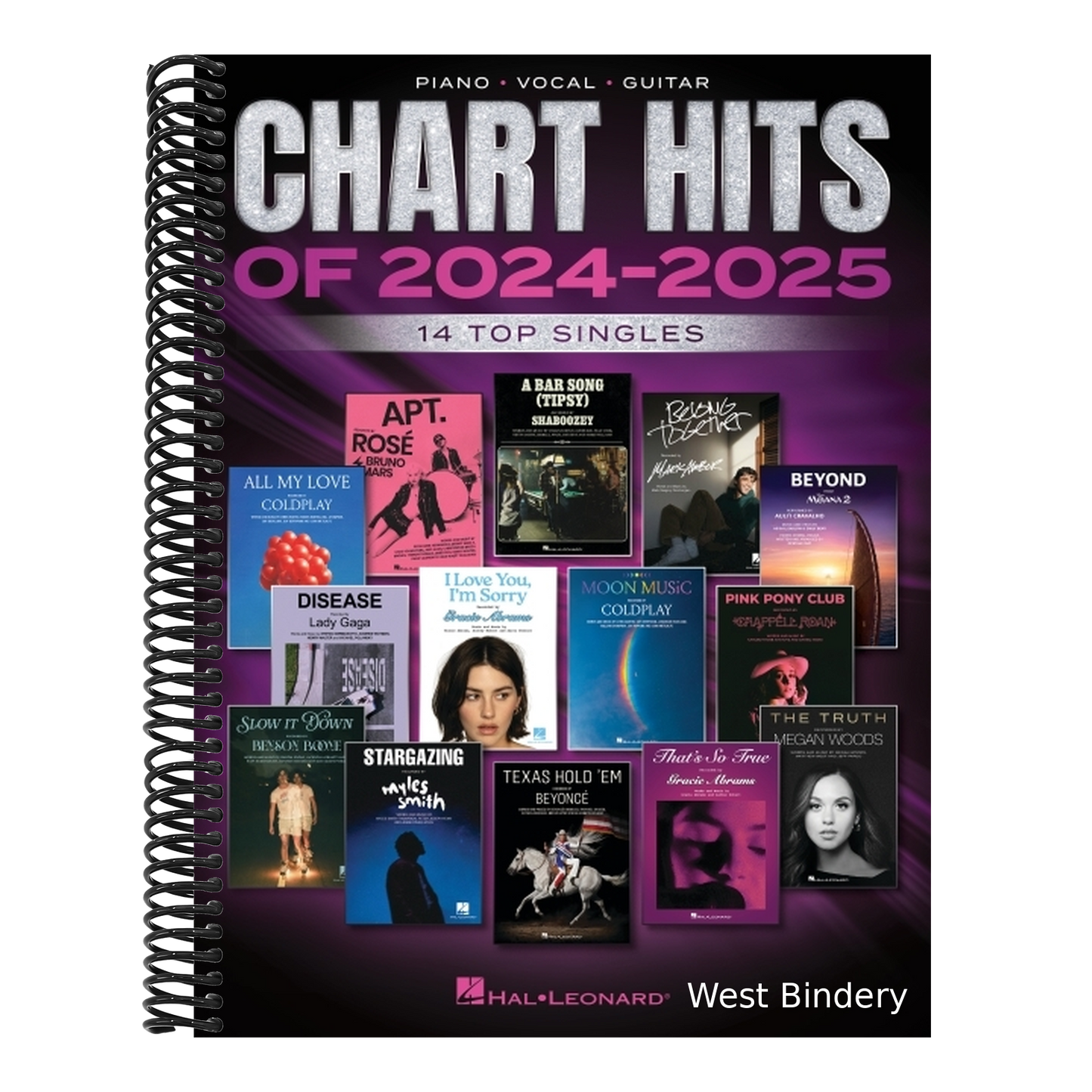 Chart Hits of 2024-2025: 14 Top Singles Arranged for Piano, Voice, and Guitar Chords and Frames