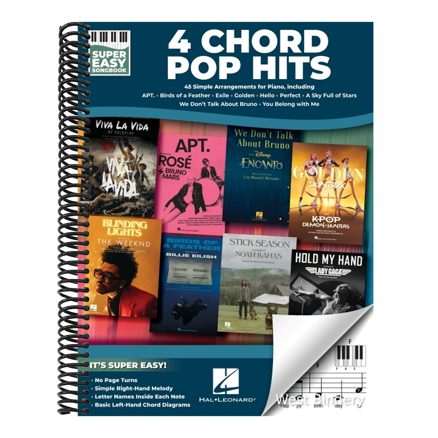 4 Chord Pop Hits - Super Easy Songbook - 45 Simple Arrangements for Piano