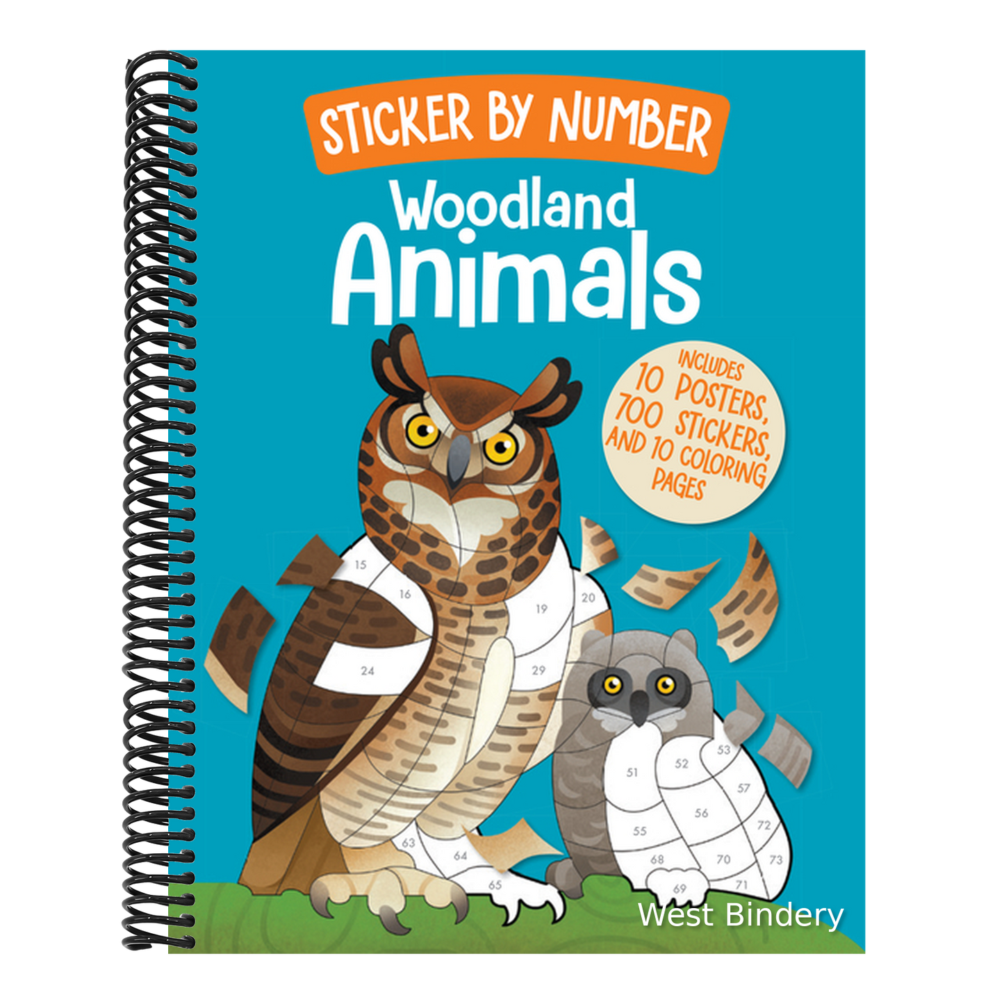 Sticker by Number: Woodland Animals