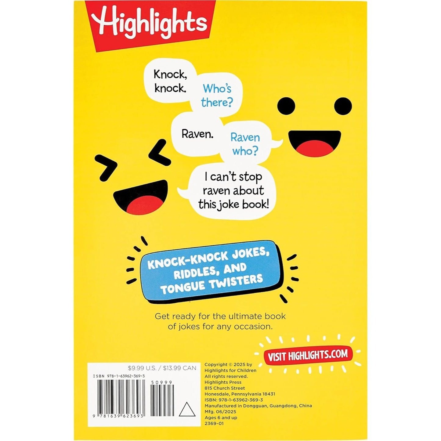 The Ultimate Book of Silly Jokes for Kids: Kid-Friendly Joke Book with Hundreds of Jokes, Riddles and Tongue Twisters for Laugh-Out-Loud Fun, Kids 6+ (Highlights Joke Books) (Spiral Bound)