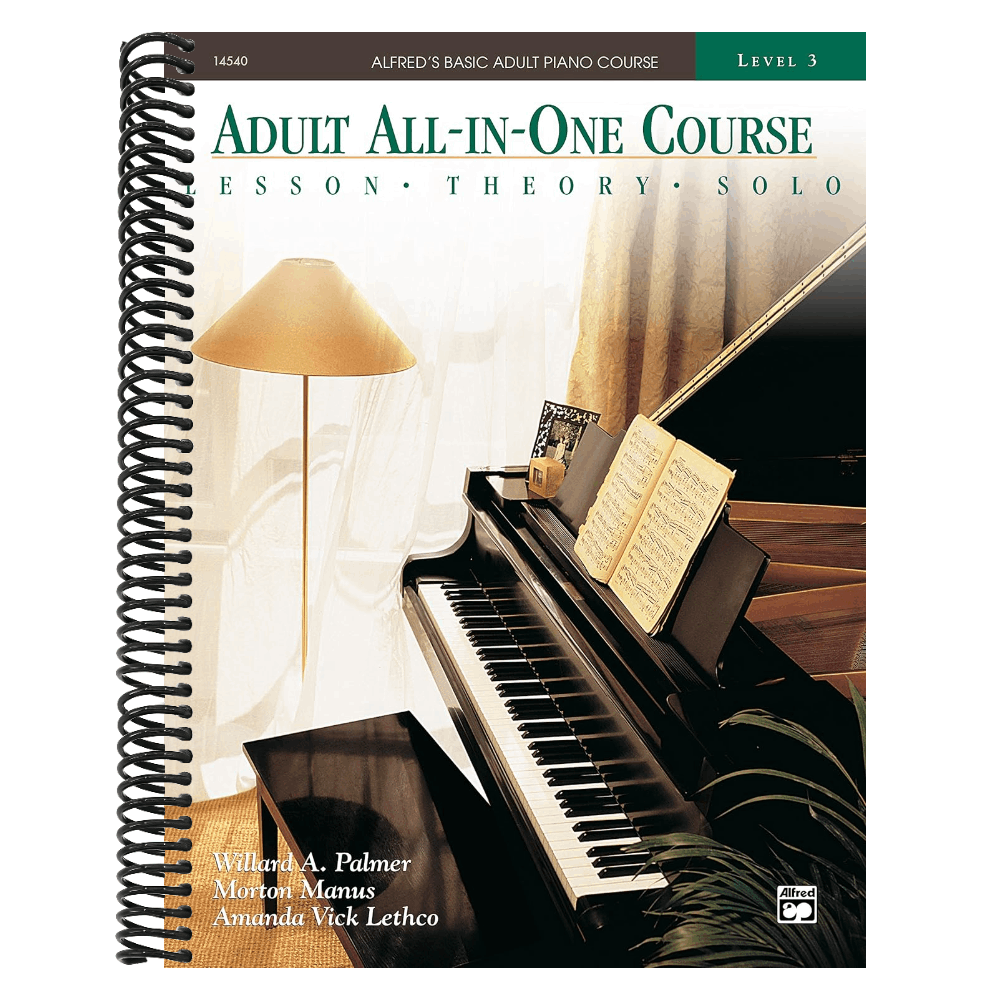 Alfred's Basic Adult All-In-One Course, Bk 3: Lesson * Theory * Solo, Comb Bound Book