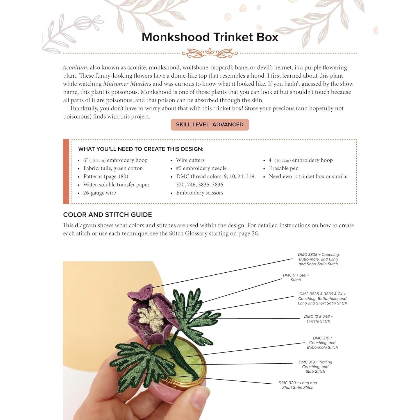 3D Botanical Embroidery & Stumpwork: 17 Thread Projects to Make, Wear, and Display
