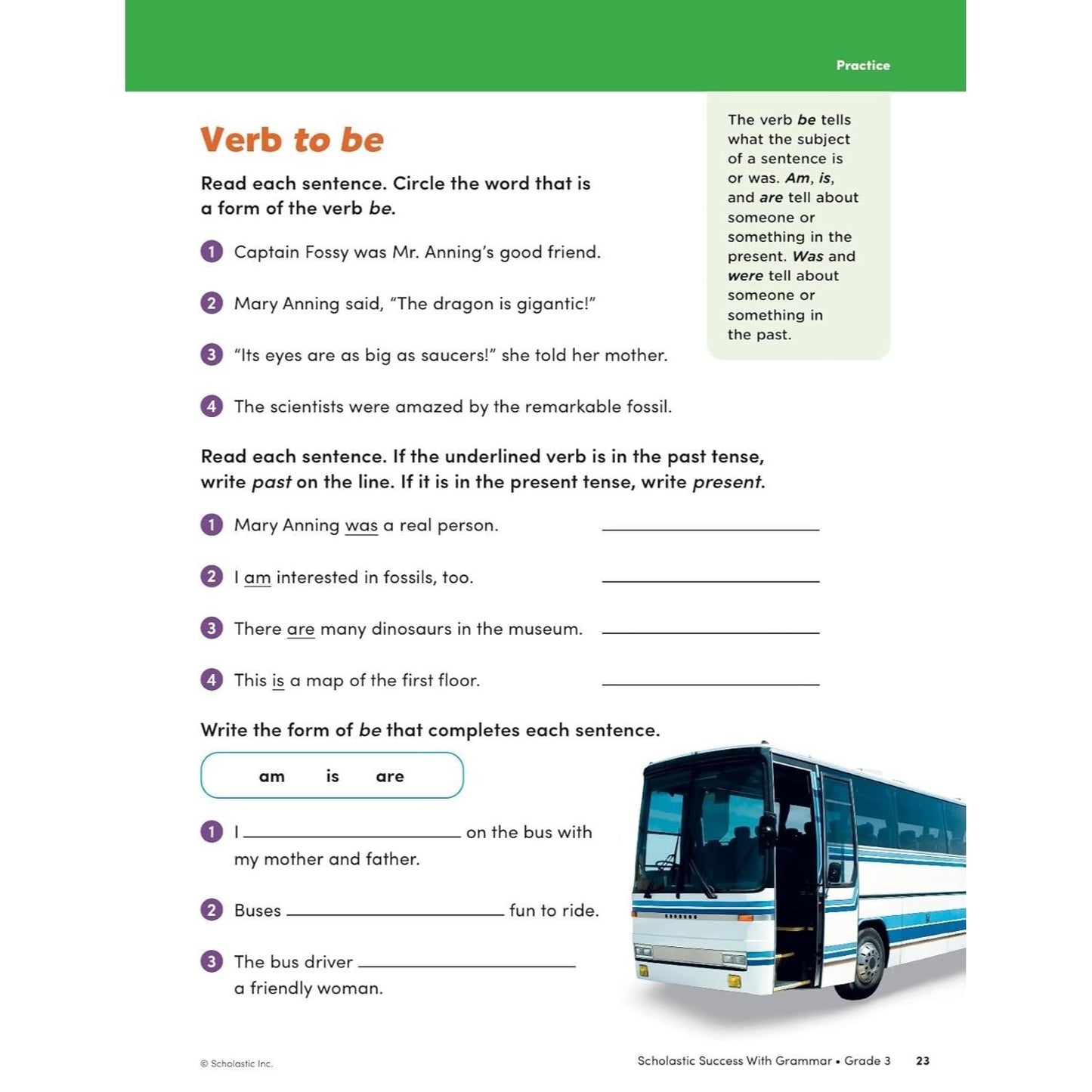 Scholastic Success with Grammar Grade 3 Workbook (Spiral Bound)