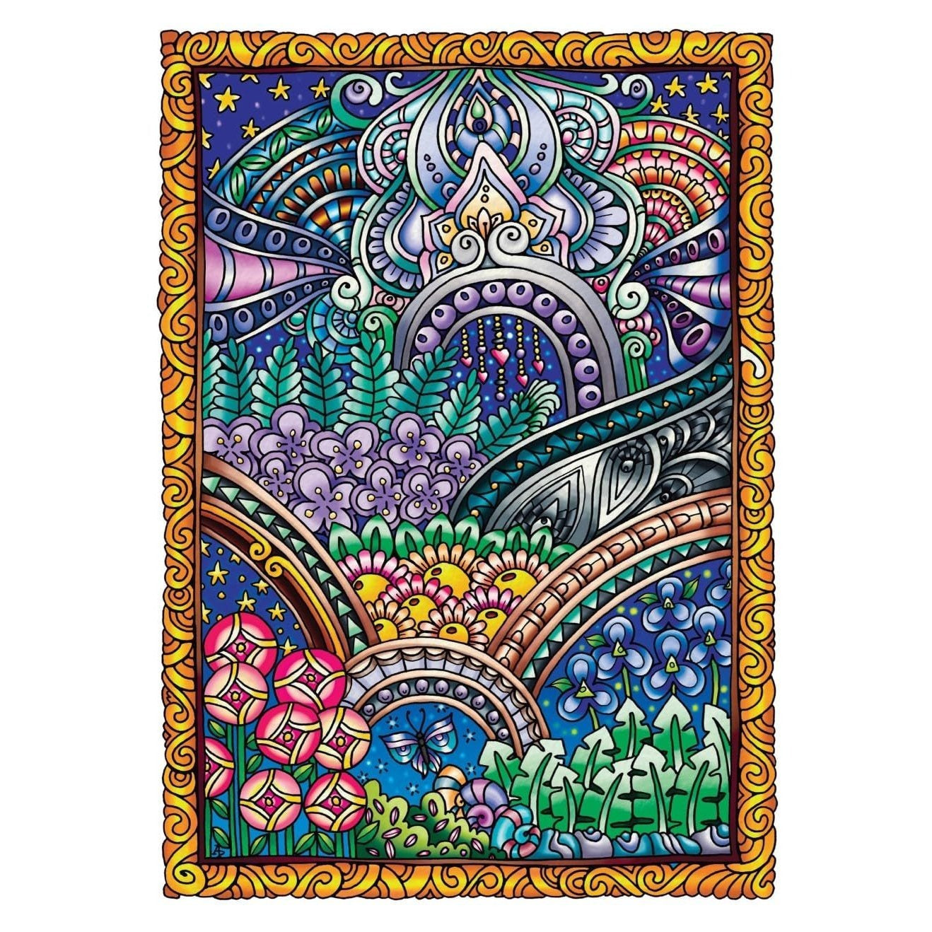 Creative Haven Entangled Gardens Coloring Book
