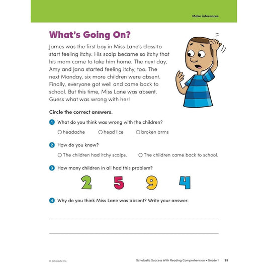 Scholastic Success with Reading Comprehension Grade 1 Workbook