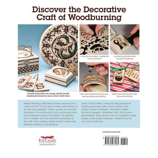 Learn to Burn: A Step-By-Step Guide to Getting Started in Pyrography (Spiral Bound)