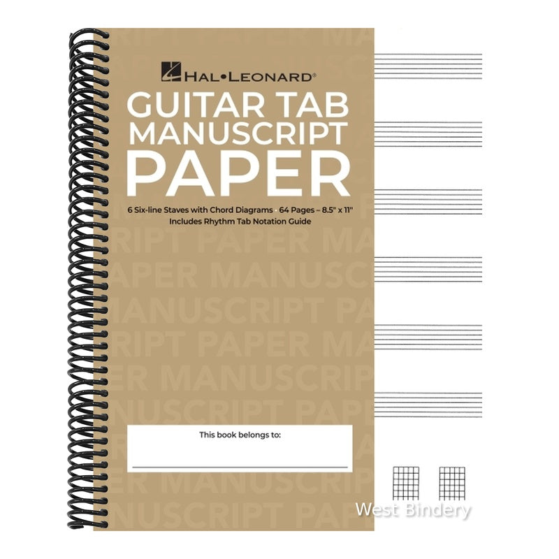 Guitar Tablature Manuscript Paper Standard Edition 64 Pages for Music Notation and Chord Diagrams
