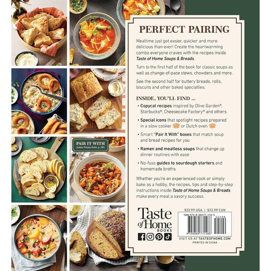 Taste of Home Soups & Breads: 200+ Comforting Recipes for Soups, Stews, Chowders, and Homemade Breads