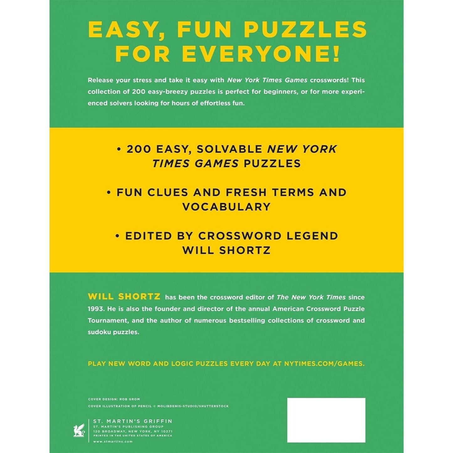 New York Times Games Essential Easy Crosswords Volume 2: 200 Simple Puzzles