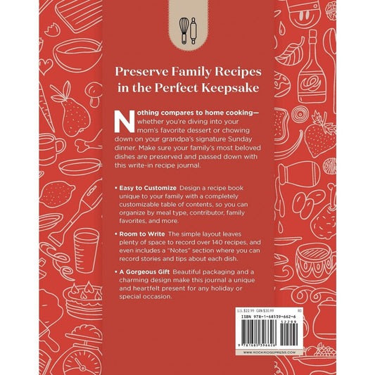My Family Favorites Recipe Journal: A Blank Keepsake Journal