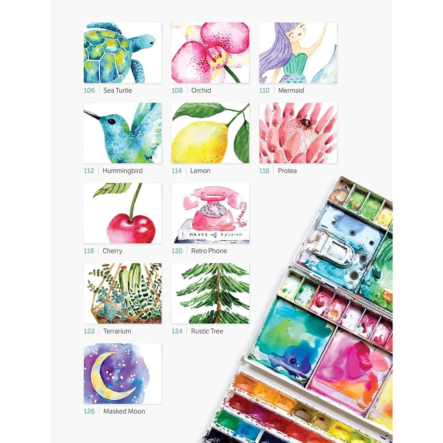 Watercolor the Easy Way: Step-By-Step Tutorials for 50 Beautiful Motifs Including Plants, Flowers, Animals & More