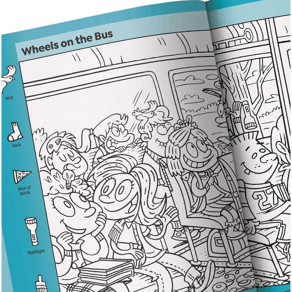 School Puzzles: Activity Book for Kids 6 and Up with Over 100 Puzzles Featuring Classrooms, Field Trips and More, Search and Find Over 1,900 Hidden Ob (Highlights Hidden Pictures) (Spiral Bound)