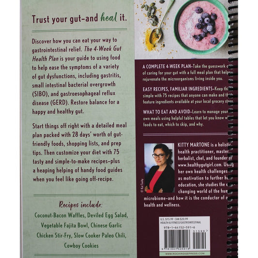The 4-Week Gut Health Plan: 75 Recipes to Help Restore Your Gut (Spiral Bound)