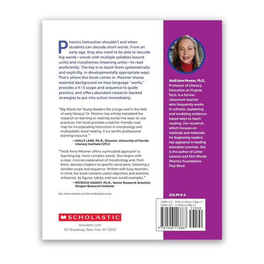 Big Words for Young Readers: Teaching Kids in Grades K to 5 to Decode--And Understand--Words with Multiple Syllables and Morphemes (Spiral Bound)