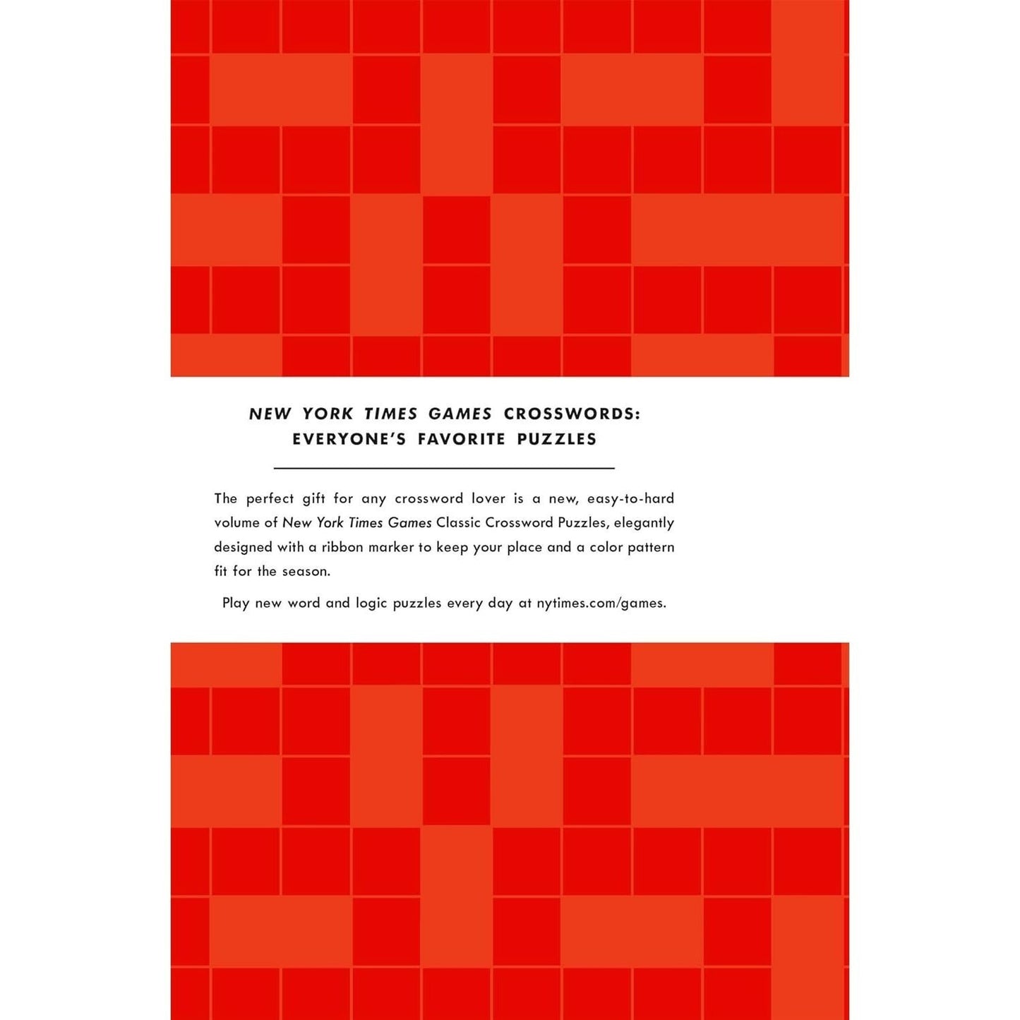 New York Times Games Classic Crossword Puzzles (Red and White): 100 Puzzles